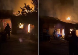 北市社子岛平房大火　火势猛烈！屋主惊逃