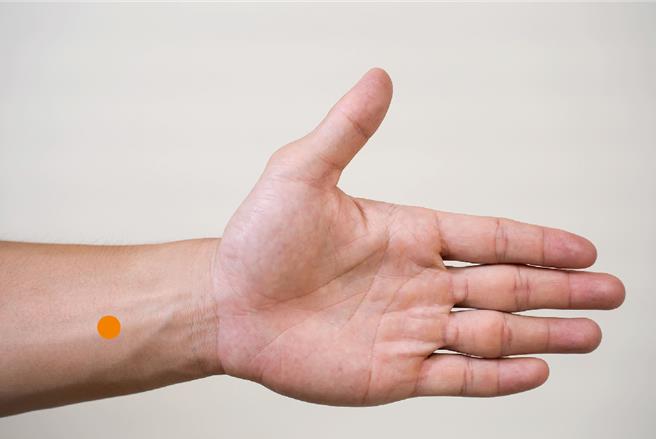 内关穴。（马光中医提供／杨舒婷高雄传真）