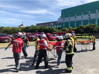 AI導入科技救災 桃產業園區出動機器人、空拍機演習