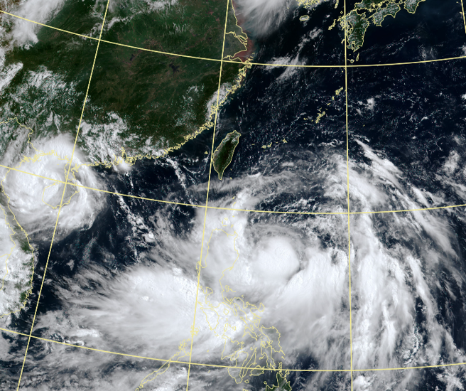 凱米颱風周三、周四最接近台灣時強度正值巔峰。（翻攝自氣象署）