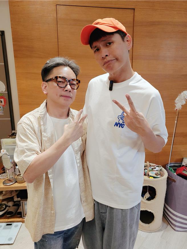 詹惟中（左）、黄镫辉交情不错。（我在娱乐提供）