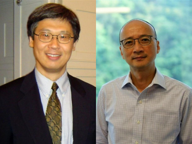 中央研究院院士王德威（左）；中研院人文社会研究中心特聘研究员陈祖为（右）。（中研院提供／林志成台北传真）