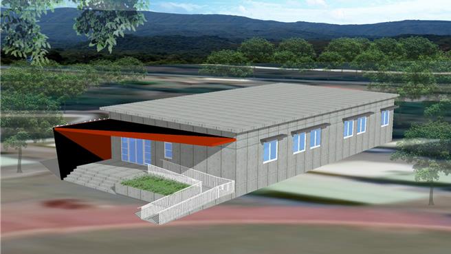 偏遠地區學校牡丹國中，將有新的教職員工宿舍，提升教師留校意願，圖為牡丹國中教職員宿舍完工模擬圖。（屏東縣政府提供／羅琦文屏東傳真）