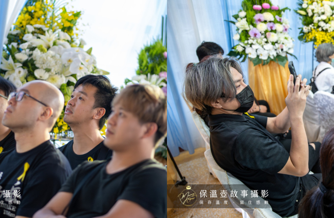 香蕉（左）、卡古都来到山猪告别式致意。（图／保温壶故事摄影授权提供）