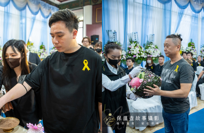 无尊（左）、邰智源神情严肃，神情悲伤。（图／保温壶故事摄影授权提供）