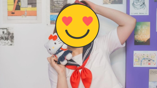 焦凡凡学生时期曾在速食店打工，被封为「麦当劳女神」。（图／翻摄自IG）