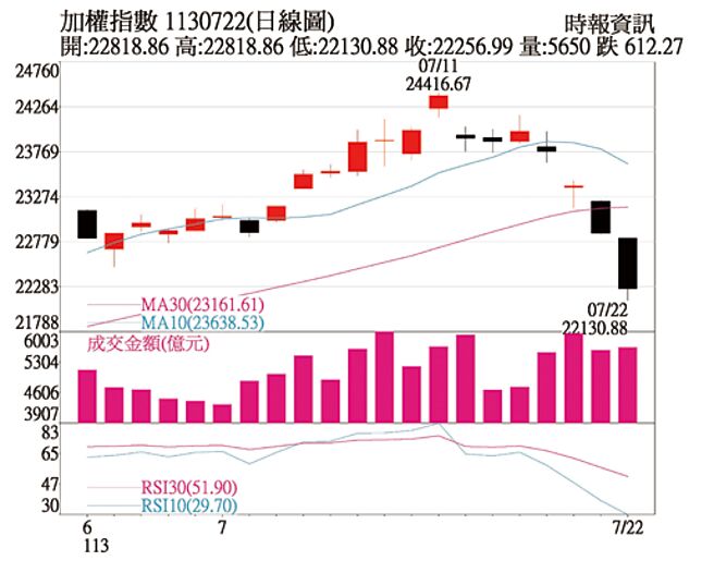 加權指數1130722(日線圖)