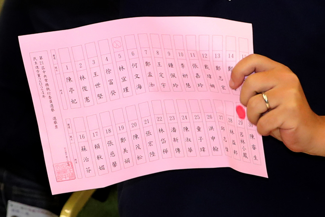 吕林小凤盖给林宜瑾的选票，同时出现盖给自己的指纹，成为无效票，事件引发灿系大炸锅质疑。（资料照／黄世麒摄）