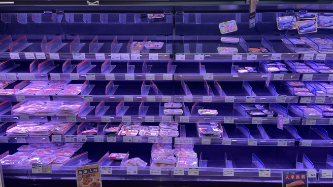 肉类几乎所剩无几。（图／记者杨雅婷摄影）