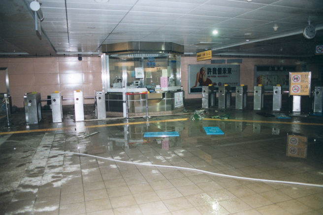 中颱纳莉淹北捷。（图／中时资料照）