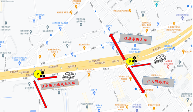 交通规划地图。（图 / 警方提供）