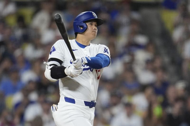 道奇大谷翔平擊出安打（美聯社）