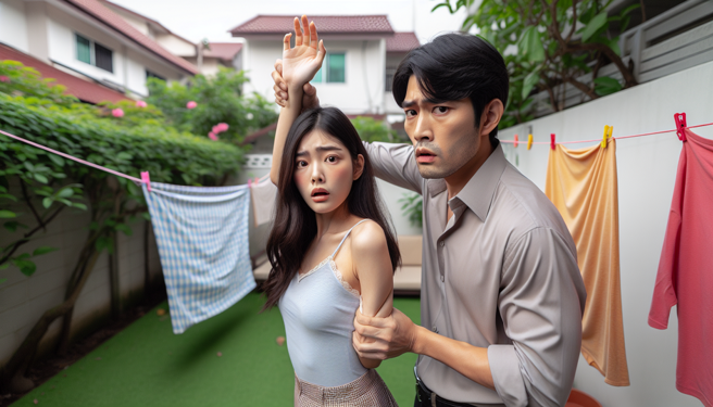 泰國一名男子闖入女鄰居家中求歡遭拒，他一氣之下將對方2月大的女兒摔死。（示意圖／AI生成圖）