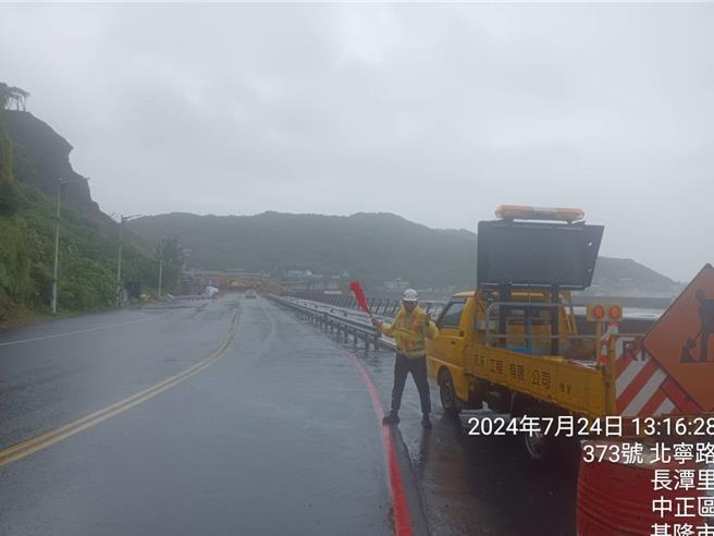 基隆台2线70.1K北寧路段24日晚间将预警性封路。（公路局提供／蔡明亘台北传真）