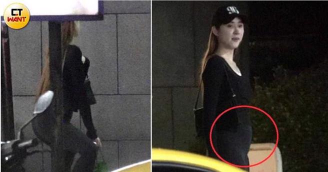 欧阳妮妮被拍到小腹凸起。（图／时报周刊CTWANT）