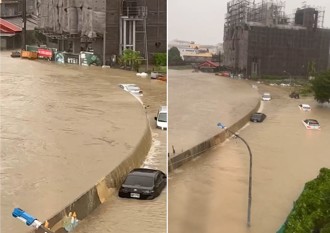 画面骇人！高雄淹大水「车当街漂走」 郭正亮惊呆吐1句
