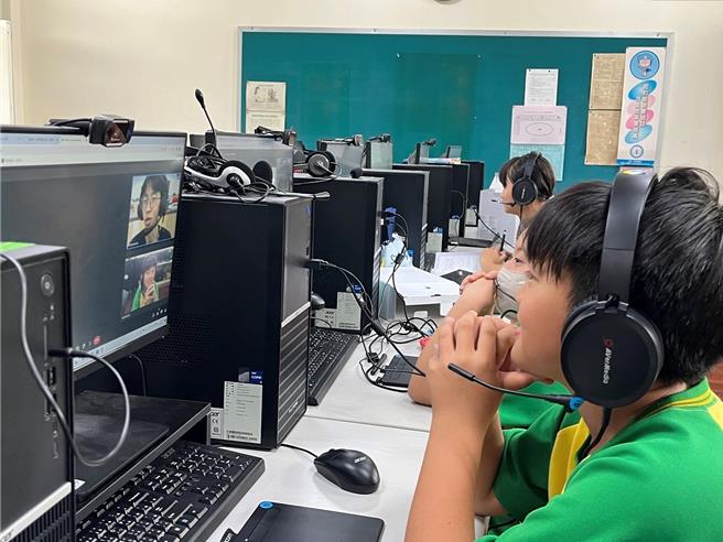 数位学伴计画小学伴学习现场。（教育部提供／林志成台北传真）