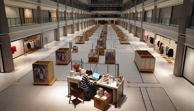 櫃姐抱怨，百貨24日因為颱風假沒營業，但卻未通知她們櫃位，導致全店包括店長頂著風雨上班，白跑一趟。（示意圖／AI生成）