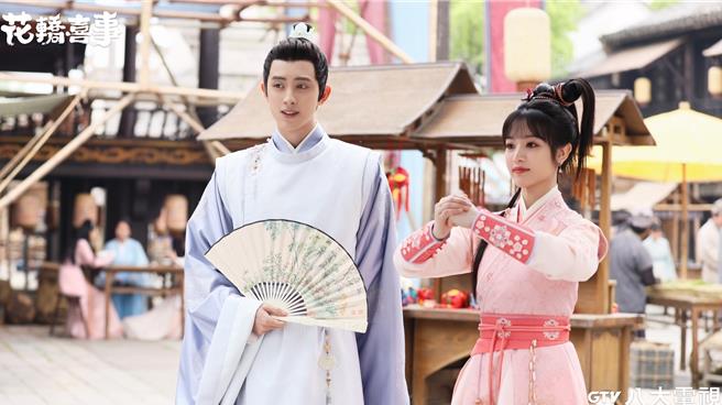 敖瑞鹏（左）与田曦薇初次合作，由于两人都是同乡，会用家乡话沟通更拉近距离。（八大提供）