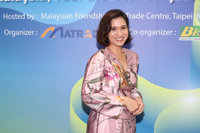 马来西亚驻台首席代表Ms. Aznifah Ghani表示，马来西亚已经是许多医材公司设点的首选，台马各自都有技术、地缘的优势，将持续促进双方生技产业的合作。（图／邓博仁摄）