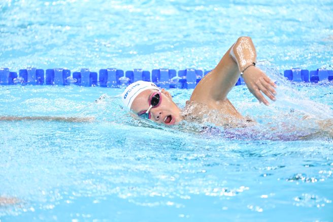 台美混血泳将韩安齐。（杜宜谙摄）