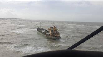 蒙古貨輪台南外海棄船   空勤吊掛13船員救援上岸