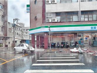 花蓮颱風天女兒牆砸車1死1傷 頂樓磚牆確屬違建