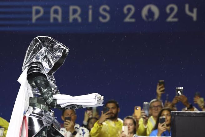 巴黎奧運開幕典禮。（美聯社）