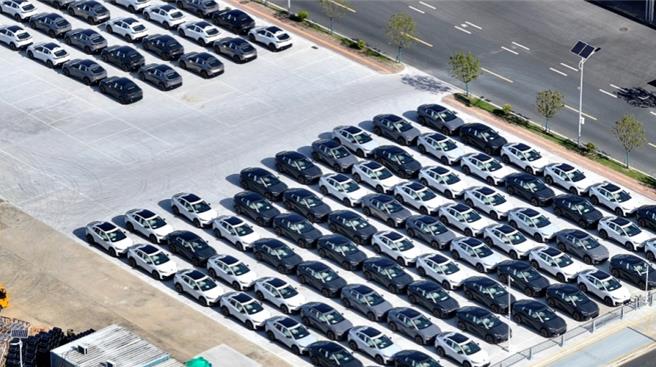 陆消费者选择新能源汽车比重过半 调查数据发出多个提示讯号。（大陆央视）