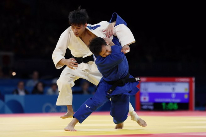 「柔道男神」杨勇纬在巴黎奥运无缘夺牌。(杜宜谙摄)