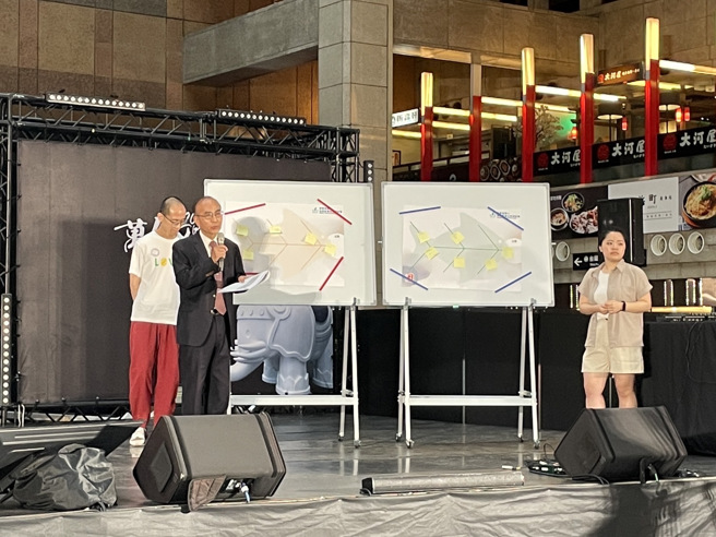  研讨会现场民眾热情上台分享讨论结果，互相交流多元想法。（图/中时新闻网摄）