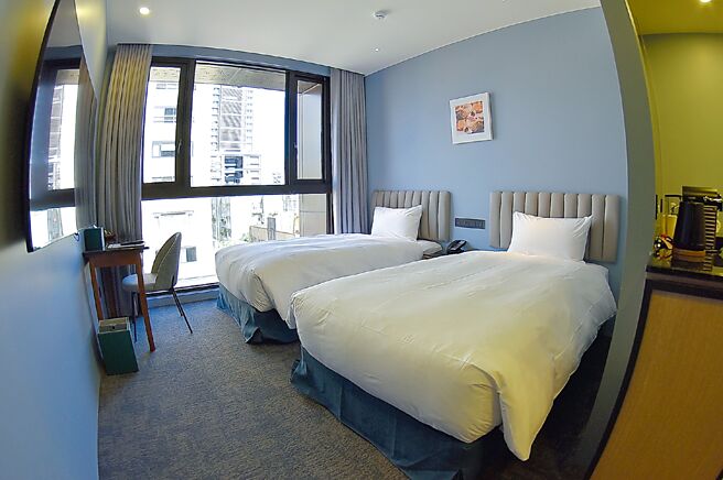 OOD by CHECK inn有四種不同房型，圖為雙床客房。圖／姚舜