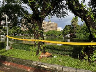 台中公園日月湖婦人溺水呼救    勇警聞聲跳水成功搶命