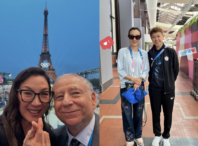 楊紫瓊和台灣桌球女將陳思羽同框。（圖／翻攝自楊紫瓊臉書、陳思羽IG）