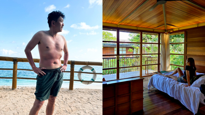 史丹利与老婆Gigi 近日到峇里岛旅游。（图／翻摄热血史丹利大叔应援团 脸书）