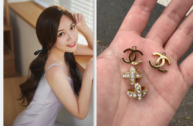 蔡尚桦的耳环已经变成支离破碎的残骸。（图／IG、threads@蔡尚桦）