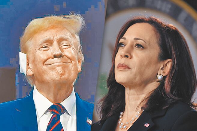 賀錦麗與川普的對比不只是年齡上世代差距，更是：檢察官之於重罪犯；溫和實用主義者之於極端民粹主義者；婦女生育自由的捍衛戰士之於剝奪憲法墮胎權的始作俑者；少數族裔的平權關懷之於白人至上的種族主義。（圖／路透）