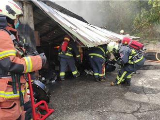 交通公司傳爆炸聲冒火光 險延燒一旁油罐車