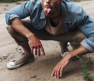 中毒「我愛一條柴」？ 香港詭異男狂舔鐵柱 路人傻眼