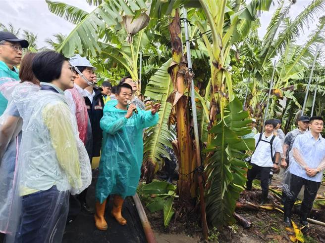 凱米颱風重創南部地區，賴清德總統26日前往旗美區關心颱風造成的農業損失。（資料照，林雅惠攝）