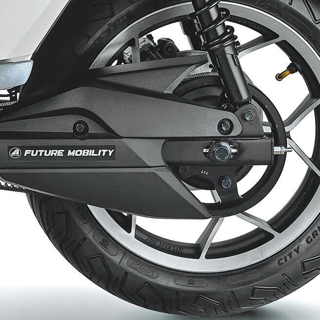 標配Gates碳纖維複合皮帶。（陳大任攝）