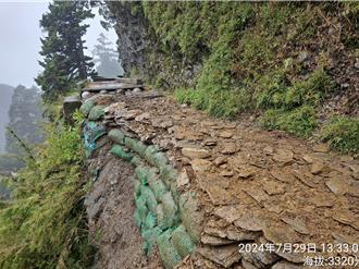 凱米過境玉山園區現況曝光 主峰線、瓦拉米步道今起恢復入園