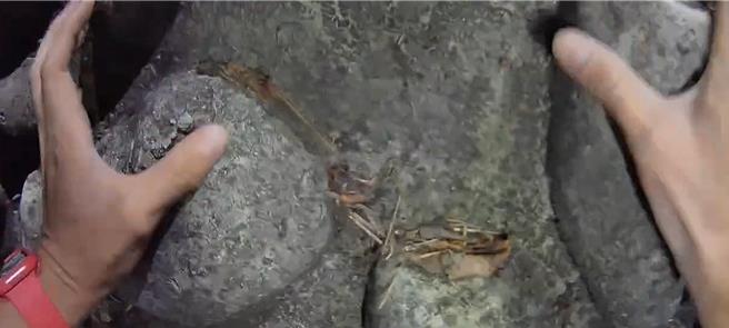 中市警五分局四平派出所員警利用攀岩技巧成功抵深五米的排水溝幫民眾撿回丟失的手機。（中市警五分局提供／馮惠宜台中傳真）