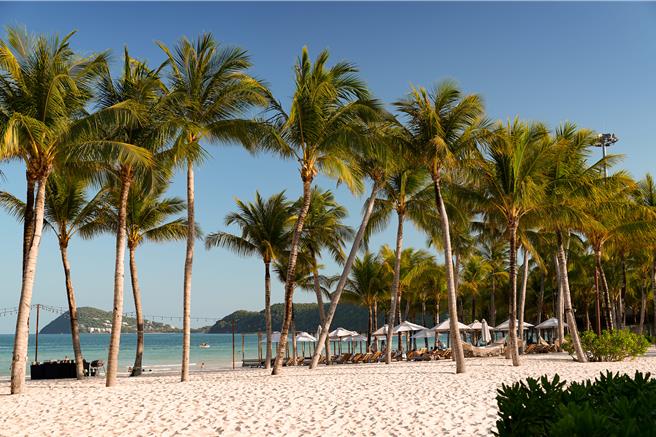 富國島為對台灣唯一免簽證的越南領土，以清澈海水和潔白沙灘著稱。（星宇航空提供／陳祐誠台北傳真）