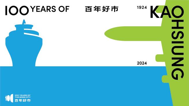 百年好市活動主視覺以象徵高雄百年發展的「海空雙港」為設計概念（圖片來源：高雄市文化局提供）