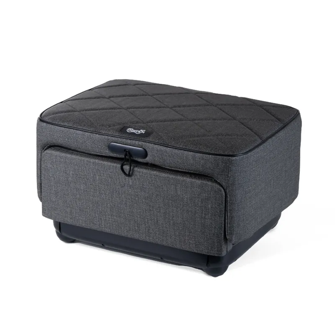 Concern康生宠i美腿机收纳后可当坐椅，特价1万2800元。（台隆手创馆提供）