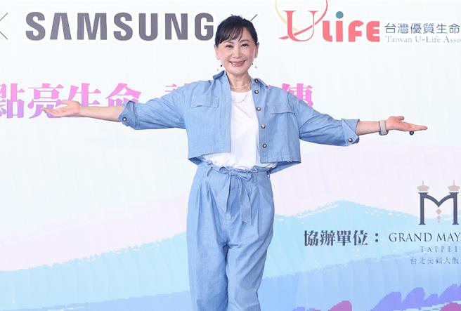 陳亞蘭30日出席公益活動。（陳俊吉攝）