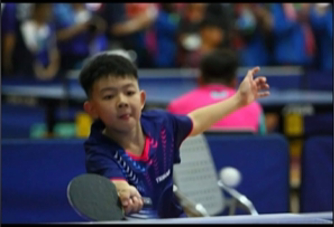 高承睿奥运桌球比赛挺进男单16强，从小就展现桌球天赋。（翻摄高承睿脸书）