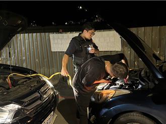 凌晨下班轎車突然發不動　大園警巡邏經過助解圍