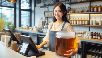 民眾拿超大塑膠桶買手搖飲 店家傻眼：環保杯折扣怎麼算？